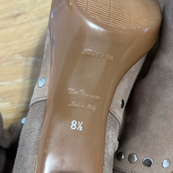 Aquatalia Stilleto heels Elegant Tan Knee-High Women's Boots size 8.5 New no box - Picture 10 of 13